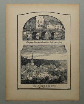 Kunst Druck / Wilhelm Thiele Potsdam / 1920er Jahre / Eupen / Seltersschlag / Belgien / wohl Holzschnitt